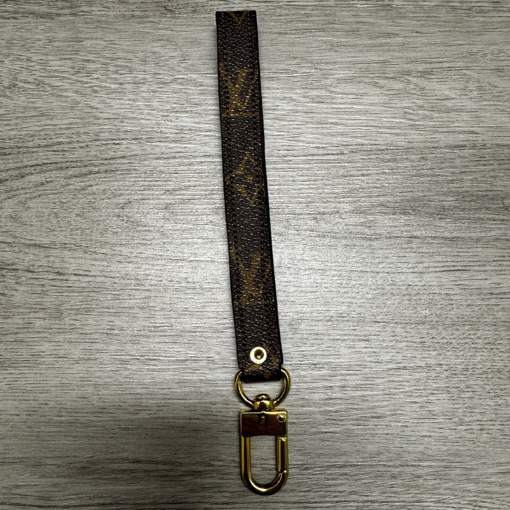 Wristlet strap made from Louis Vuitton canvas